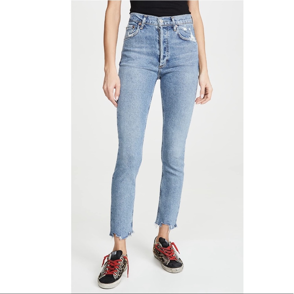 Agolde Nico High Rise Slim Jean, Rooted wash, 24
